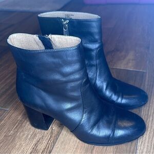 Adrienne Vittadini Leather Boots Fall Black Leather Boots Heeled Boots